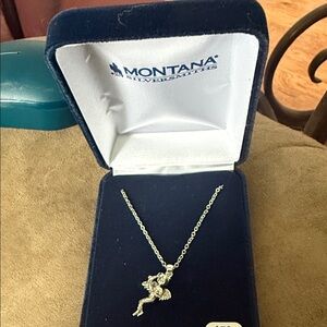 Montana Silversmiths Silver Angel Cherub Necklace - Silver